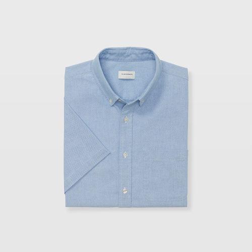 Club Monaco Color Blue Oxford Short-sleeve Shirt