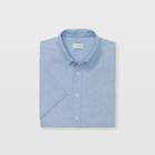 Club Monaco Color Blue Oxford Short-sleeve Shirt