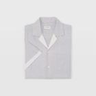 Club Monaco Color Grey Camp Collar Linen Shirt