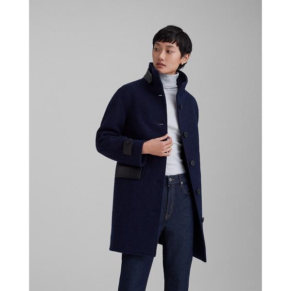 Club Monaco Leather Detail Coat