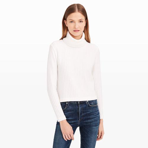 Club Monaco Color White Meredy Turtleneck