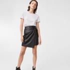 Club Monaco Color Black Chavelle Faux Leather Skirt