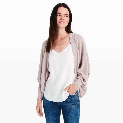 Club Monaco Color Rose Grey Tasha Cashmere Shrug