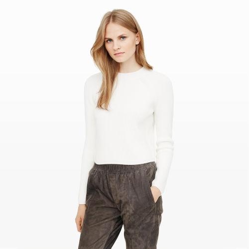 Club Monaco Color White Heloise Crop Sweater