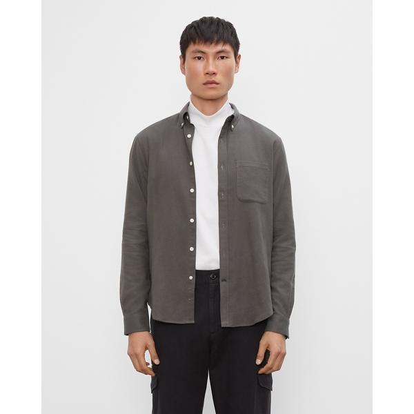 Club Monaco Long Sleeve Texture Flannel Shirt