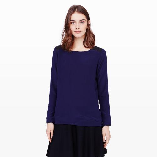Club Monaco Color Navy Natalia Top In Size Xs