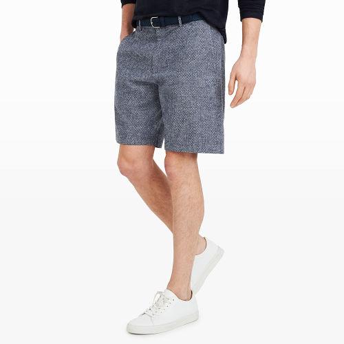 Club Monaco Color Blue Maddox Chambray Print Short