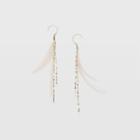 Club Monaco Color Pink Serefina Feather Earring