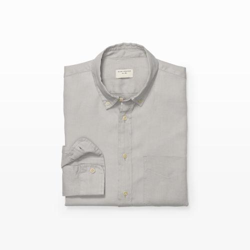 Club Monaco Color Grey Slim-fit Linen Shirt