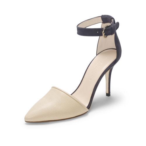 Club Monaco Color Grey Lula Lizard-effect Pump In Size 39.5