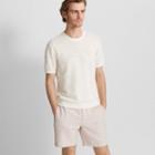 Club Monaco White Short-sleeve Tech Cotton Crew