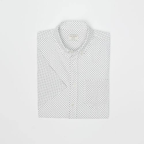 Club Monaco Color Blue Short-sleeve Polka-dot Shirt