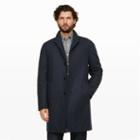 Club Monaco Color Blue Double Face Topcoat In Size 36