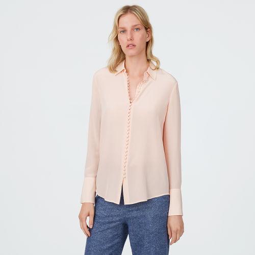 Club Monaco Color Cherry Blossom Helek Silk Shirt