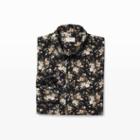Club Monaco Color Black Slim Floral Shirt