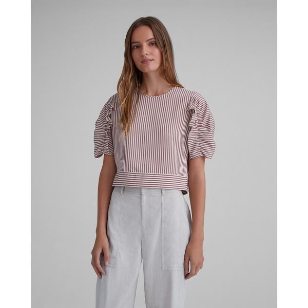 Club Monaco Cropped Ruffle Top