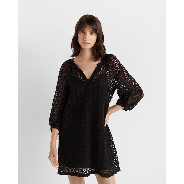 Club Monaco V-neck Eyelet Dress