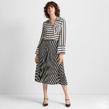 Club Monaco Black Strp Annina Skirt
