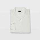 Club Monaco White Camp Collar Linen Shirt