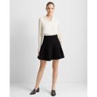 Club Monaco Black Pleated Sweater Skirt