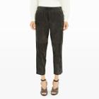 Club Monaco Color Grey Zowie Crop Suede Trouser