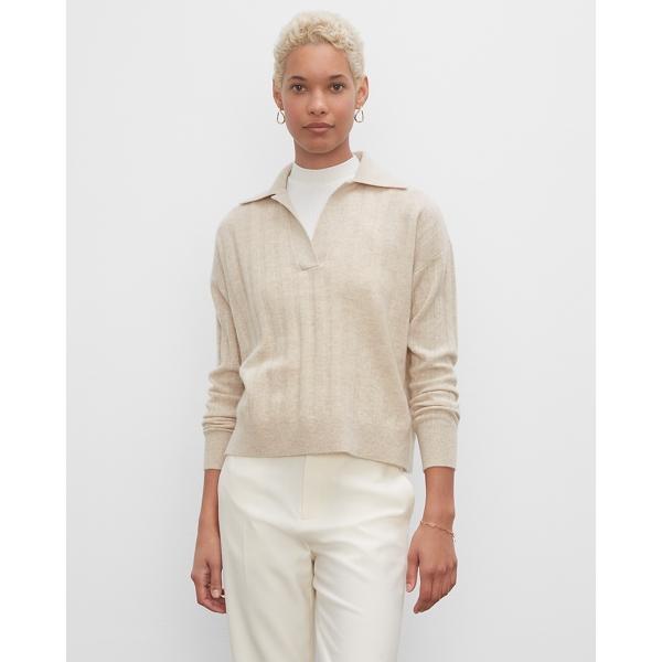 Club Monaco Rib Cashmere Polo Sweater