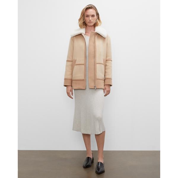 Club Monaco Mixed Media Moto Jacket