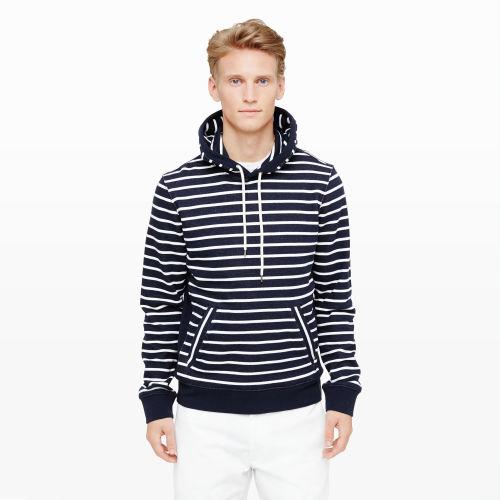 Club Monaco Color Blue Pullover Stripe Hoodie In Size Xs