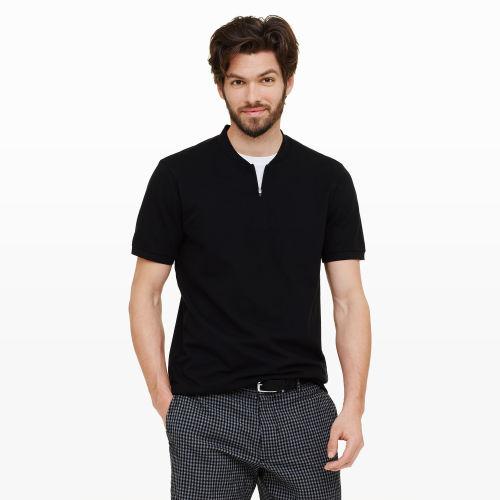 Club Monaco Color Black Short-sleeve Quarter Zip