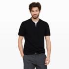 Club Monaco Color Black Short-sleeve Quarter Zip