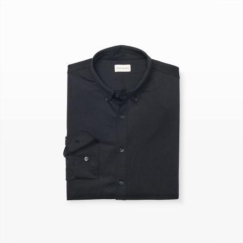 Club Monaco Color Black Long-sleeve Knit Shirt