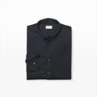 Club Monaco Color Black Long-sleeve Knit Shirt