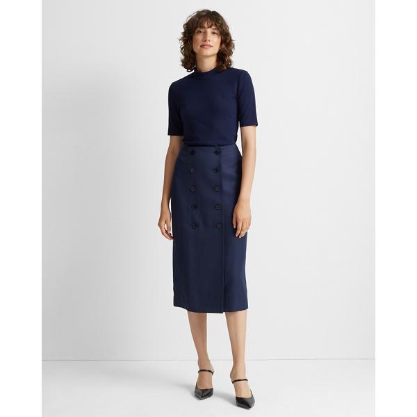 Club Monaco Button-front Pencil Skirt