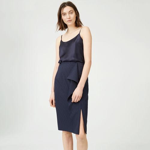 Club Monaco Color Blue Haldys Silk Charmeuse Tank