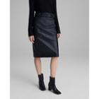 Club Monaco Faux-leather Belted Skirt