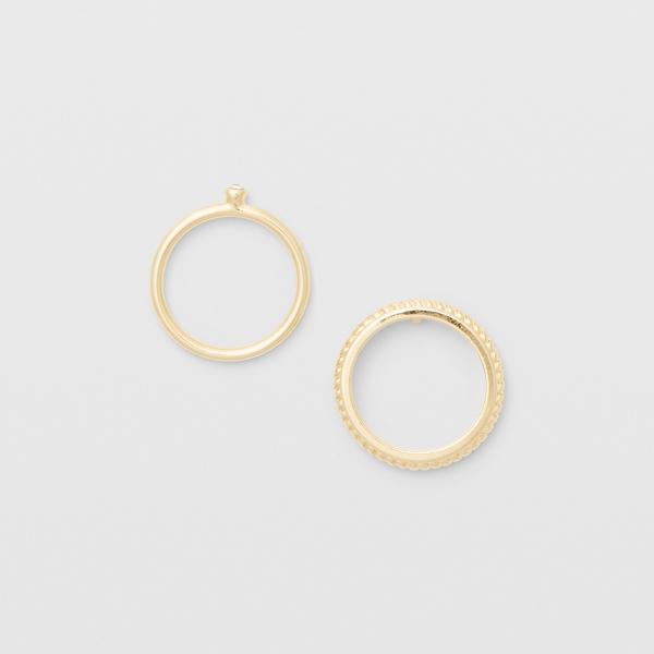Club Monaco Bezel Ring Set