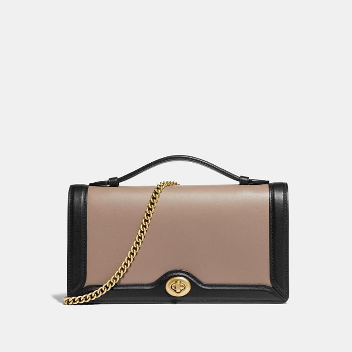 Coach Riley Chain Clutch In Colorblock
