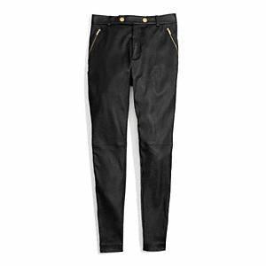 Coach   Leather High Waisted Trouser Black 08