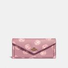 Coach Soft Wallet With Rose Print