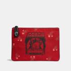 Coach Lunar New Year Turnlock Pouch 26 With Pig Motif