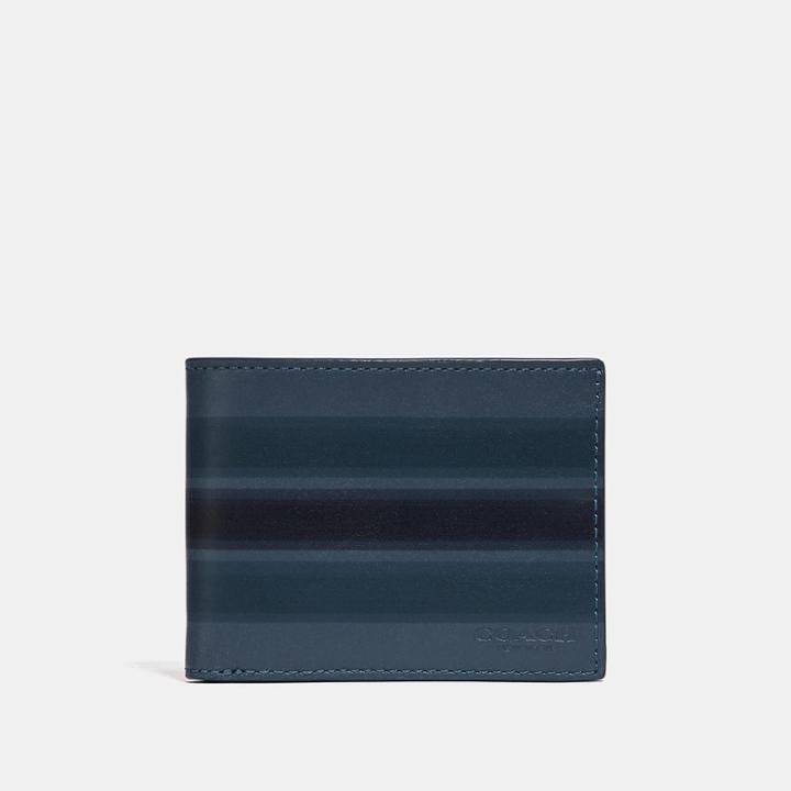 Coach Slim Billfold Wallet With Painted Varsity Stripe
