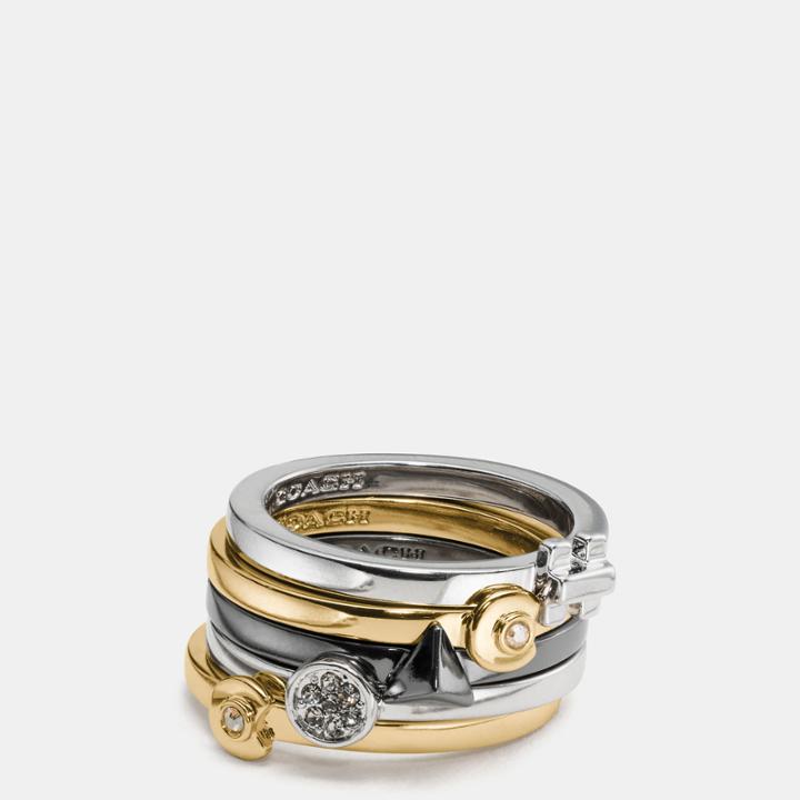 Coach Deco Mix Ring Set