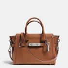 Coach Swagger 27 Carryall In Rainbow Stitch Leather