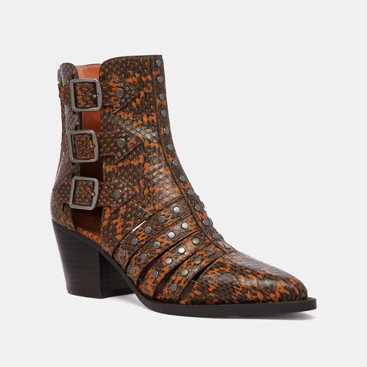 Coach Pheobe Bootie In Snakeskin