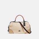 Coach Lane Satchel In Colorblock With Snakeskin Detail
