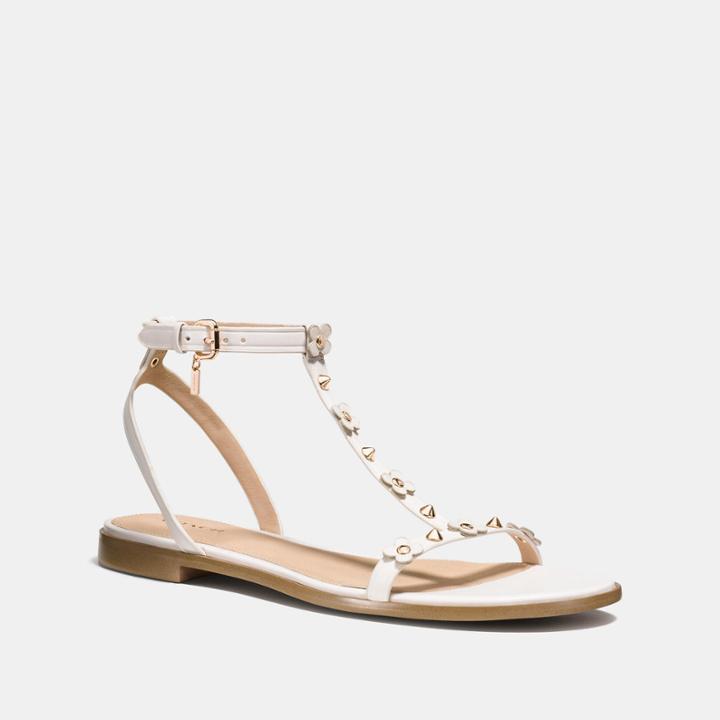 Coach Henriette Flat With Floral Rivets