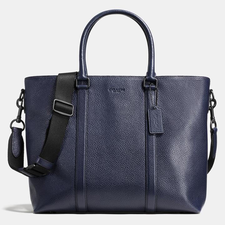 Coach Metropolitan Tote In Pebble Leather