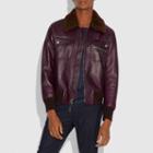 Coach Bomber With Shearling Collar