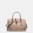 Coach Mercer Satchel 30 In Glovetanned Leather With Painted Tea Rose And Tooling