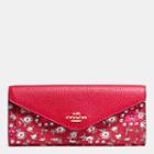 Coach Soft Wallet In Wild Hearts Print Coated Canvas